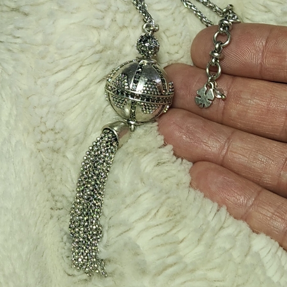 Lucky Brand Jewelry - Lucky Brand Silver-Tone 22" Tassel Pendant Necklace with Extender